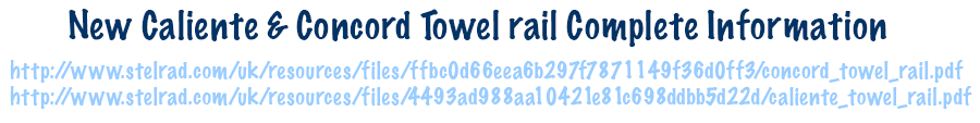 Stalrad Calient Concord Towel Rail Information